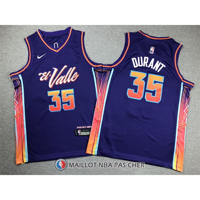 Maillot Enfant Phoenix Suns Kevin Durant NO 35 Ville 2023-24 Volet